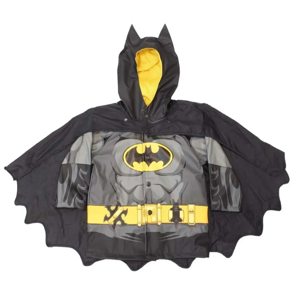 Western Chief Kids Batman Everlasting Rain Coat Lined Cosplay Costume Unisex NEW